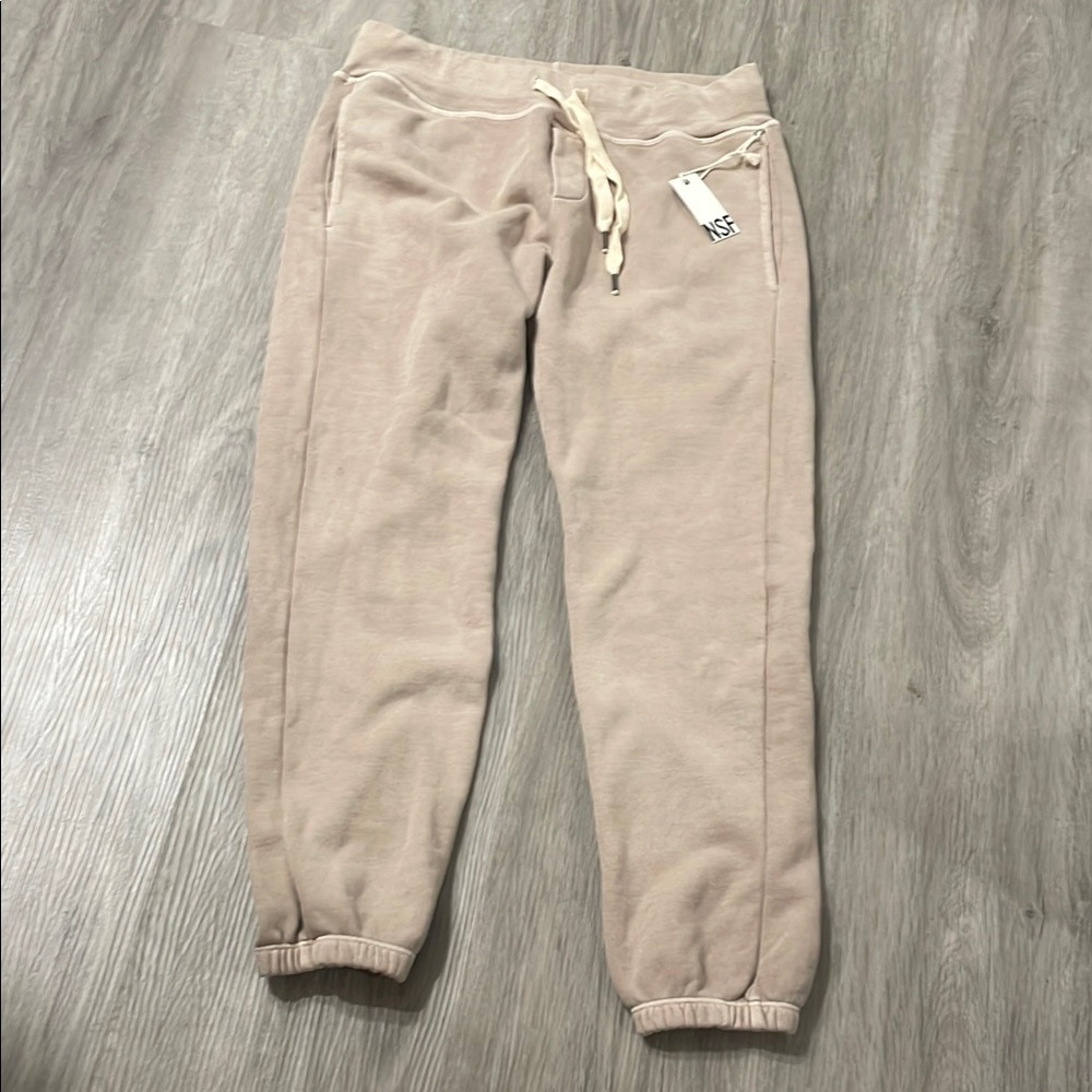 NSF Beige Drawstring Jogger Pants